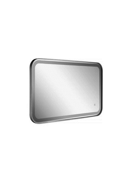 Miroir LED rectangulaire bordures noires arrondies AMC