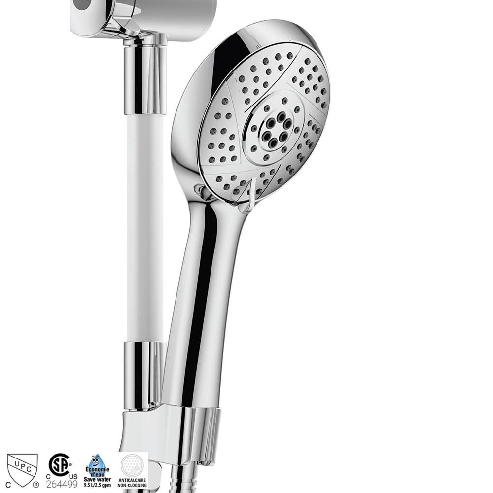 Douchette et pommeau de douche magnétique Chrome Akuaplus Dual 7000CP -  Ossöm Salle De Bain Et Cuisine