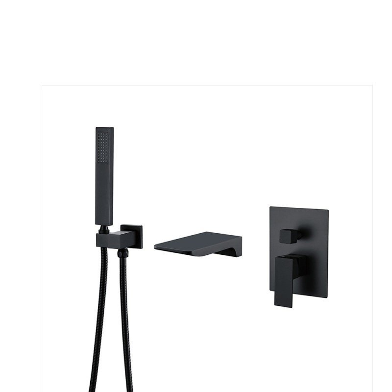 Luhö Robinet de bain mural Noir mat DN-91215-11