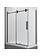 Luhö  Reversible shower set 36x60 matt black Apo Luho series