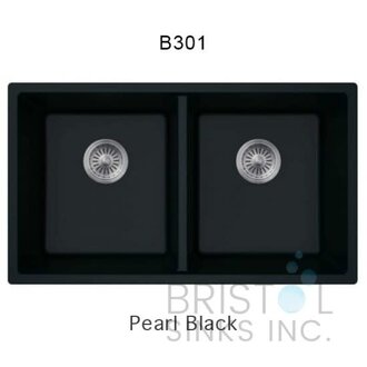 Évier en granite Double Sous Plan 32''x 18'' Bristol