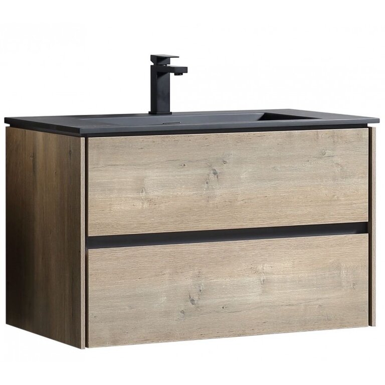 Vanité flottante 48'' Chêne Cendré série Danemark