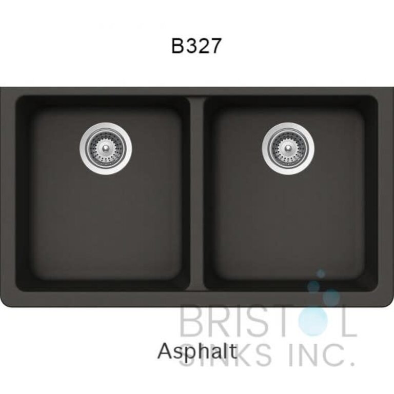 Évier en granite Double Sous Plan 32''x 18'' Bristol