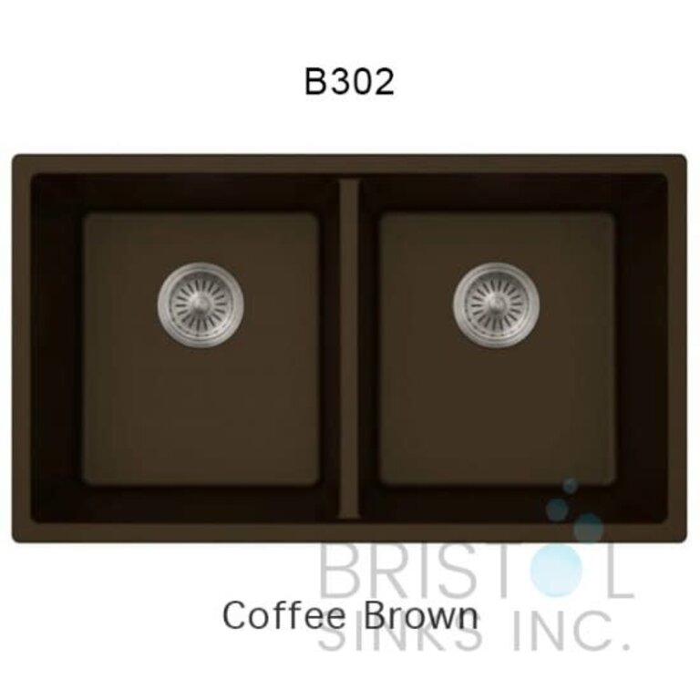 Sink en granite Double Sous Plan 32''x 18'' Bristol
