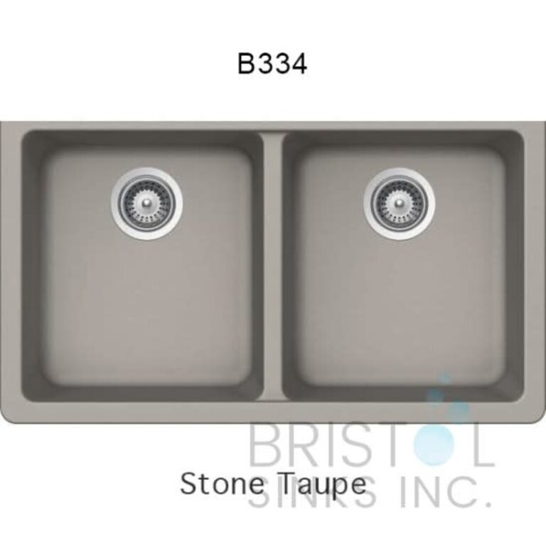 Sink en granite Double Sous Plan 32''x 18'' Bristol