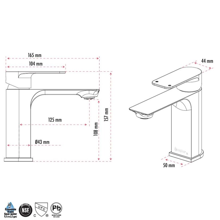 Elena Akuaplus collection sink faucet