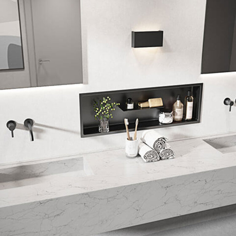 Niche murale avec tablette centrale 12x36 Nautika Noir