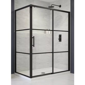 Black reversible shower set Onyx Series