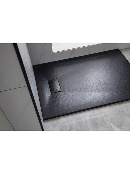 Base de douche installation universelle Série Pietra Noir