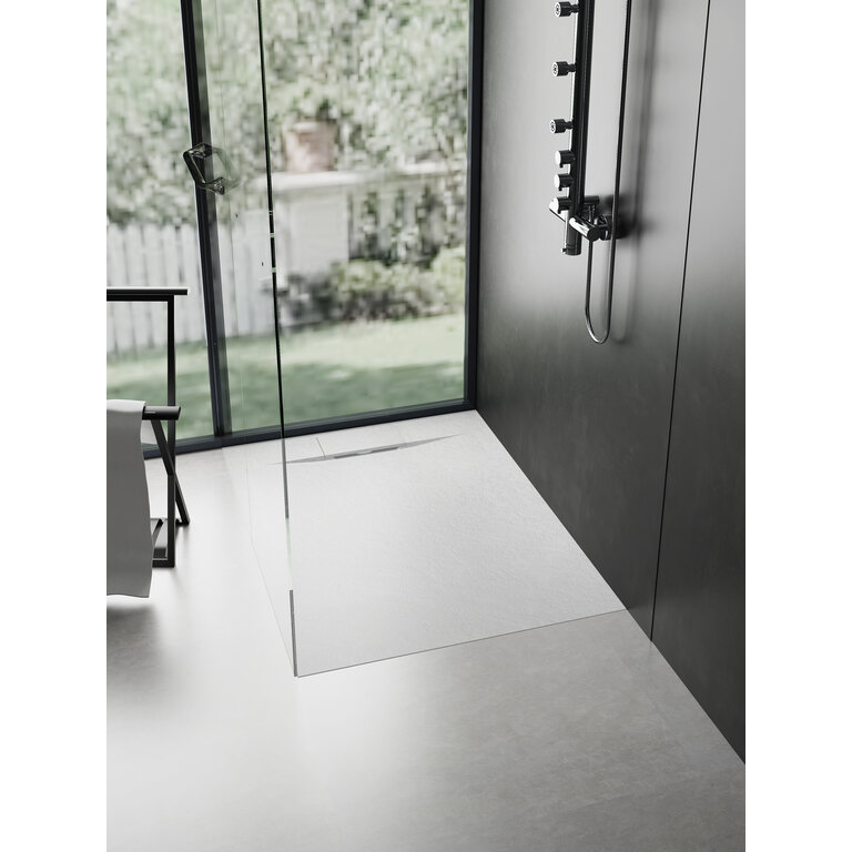 Luhö Shower base universal installation series Ardesia White