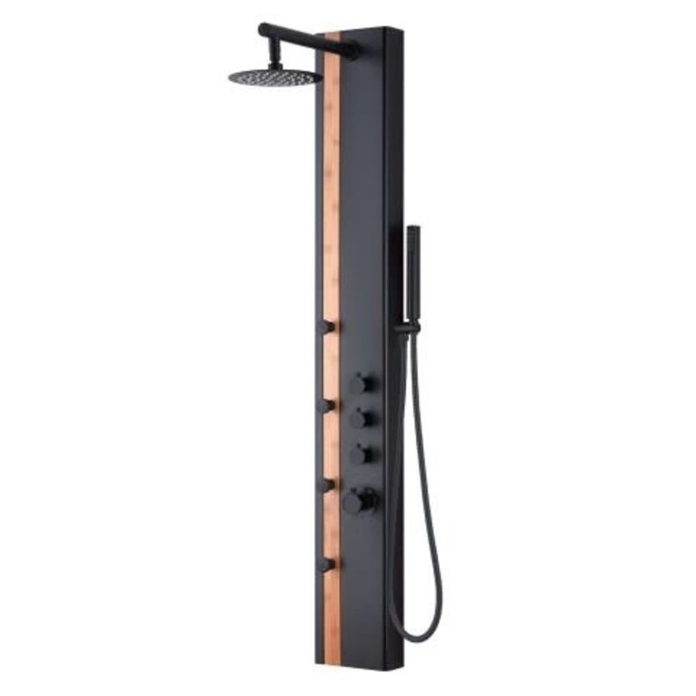 Shower Column en Bamboo/Black Series Sarah C-104-11