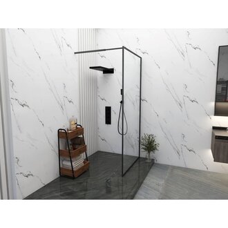 Italian-style panel Matte black Novare Luho series 8mm 36''