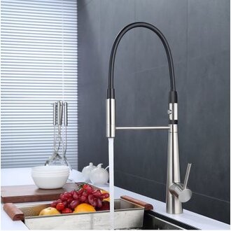 Robinet de cuisine Two ways Noir/Chrome MN-15598