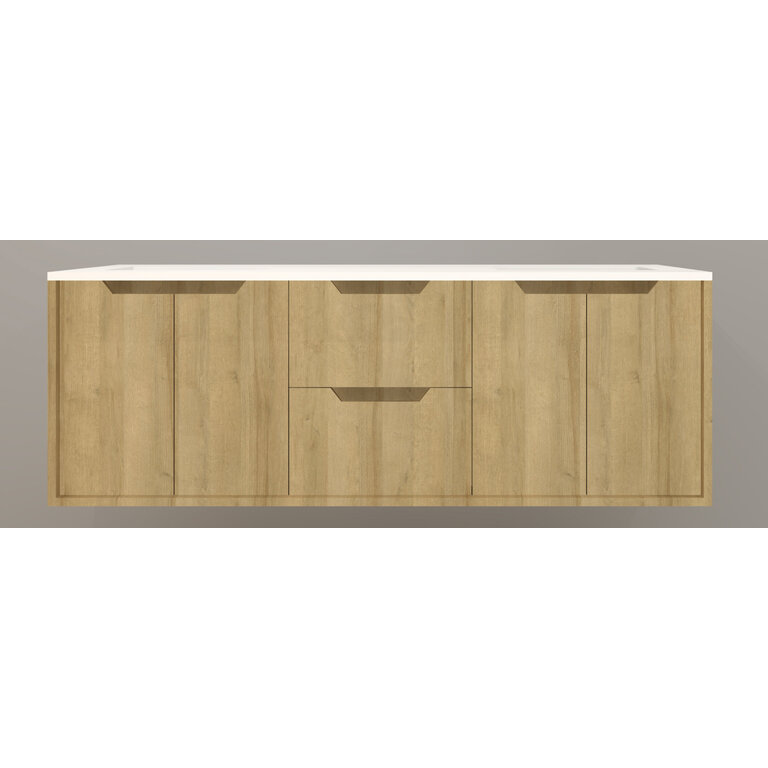 Vanity Wall-Mounted Luho Collection Lakewood Comptoir White