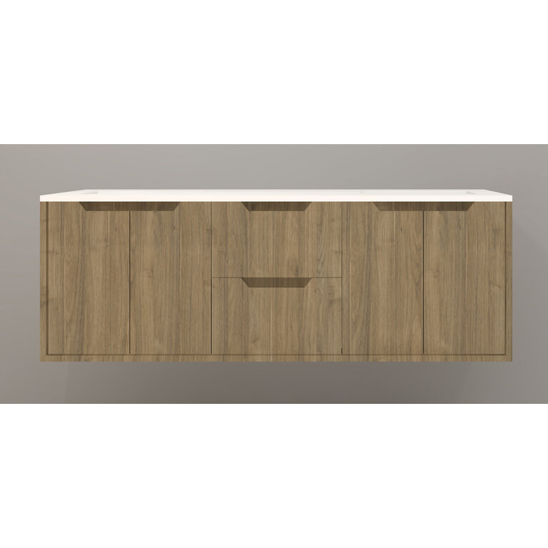 Vanity Wall-Mounted Luho Collection Lakewood Comptoir White