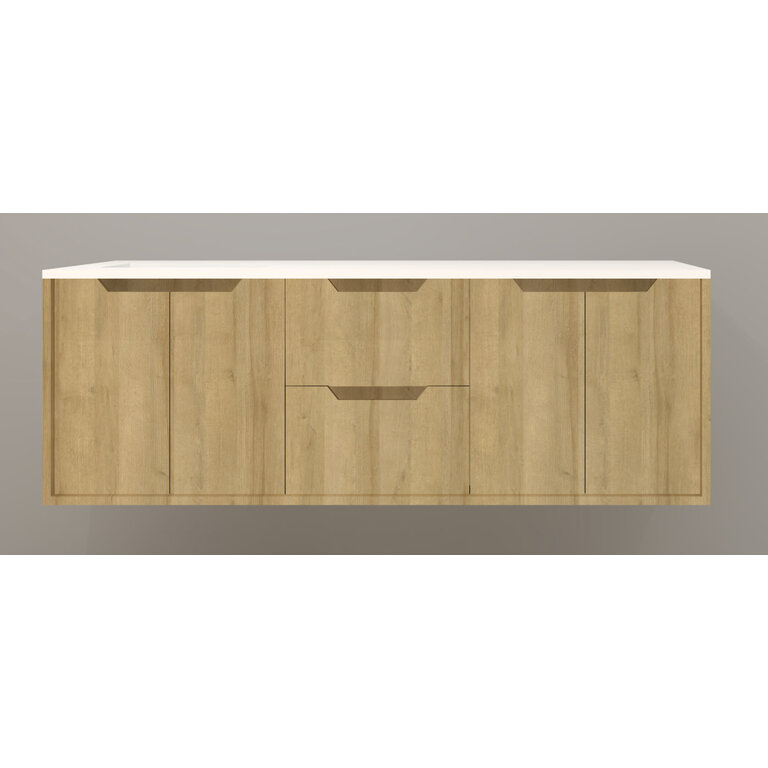 Vanity Wall-Mounted Luho Collection Lakewood Comptoir White