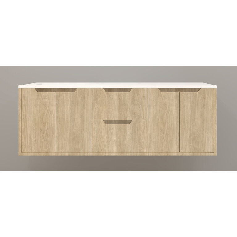Vanity Wall-Mounted Luho Collection Lakewood Comptoir White