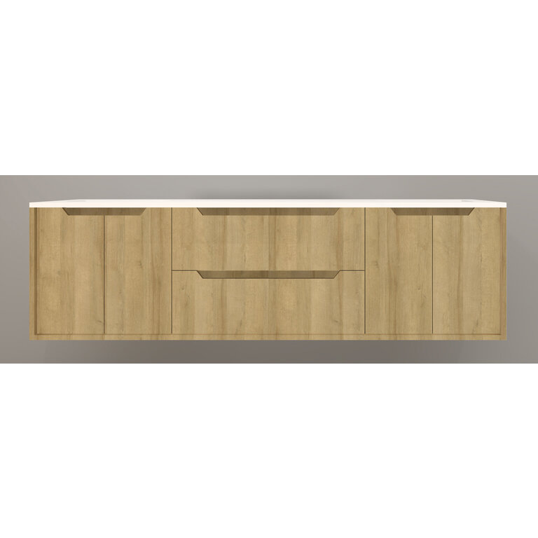 Vanity Wall-Mounted Luho Collection Lakewood Comptoir White