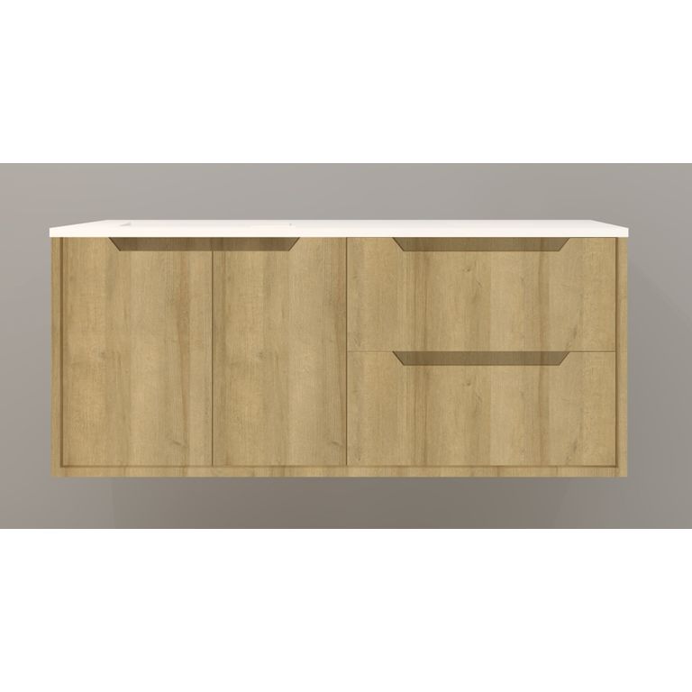 Vanity Wall-Mounted Luho Collection Lakewood Comptoir White