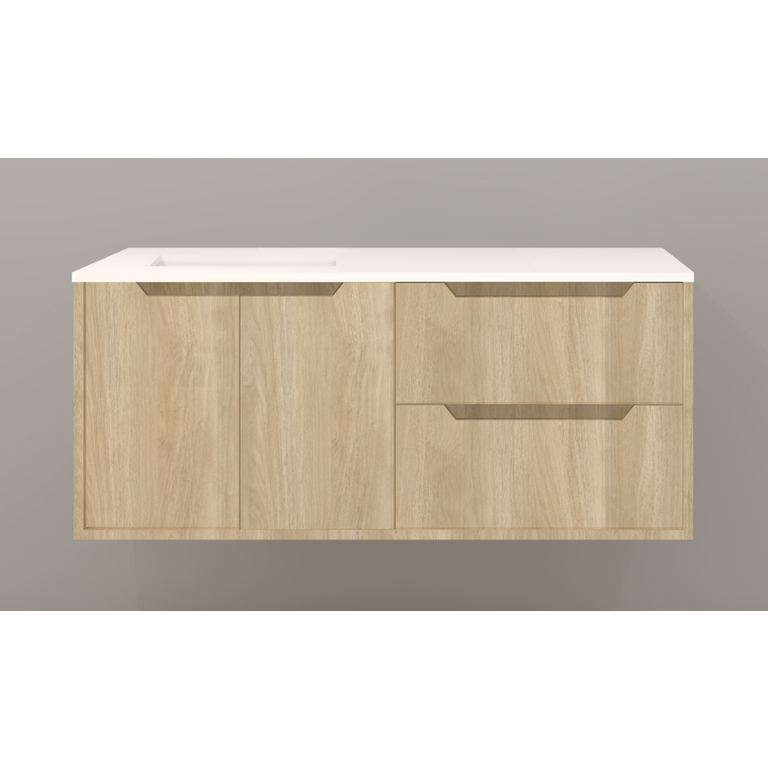 Vanity Wall-Mounted Luho Collection Lakewood Comptoir White