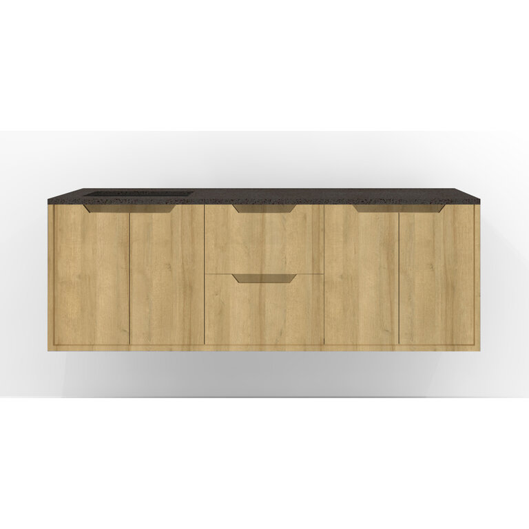 Vanity Wall-Mounted Luho Collection Lakewood Comptoir Black