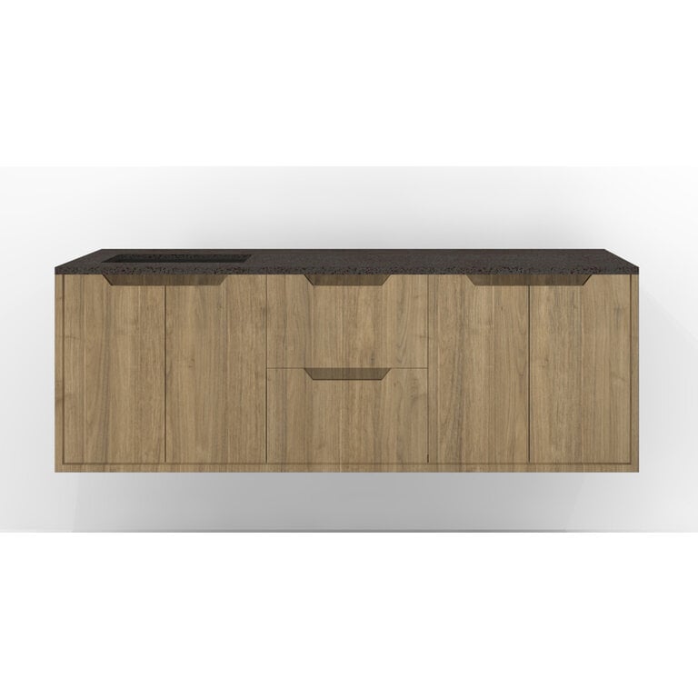 Vanité murale Luho Collection Lakewood Comptoir Noir