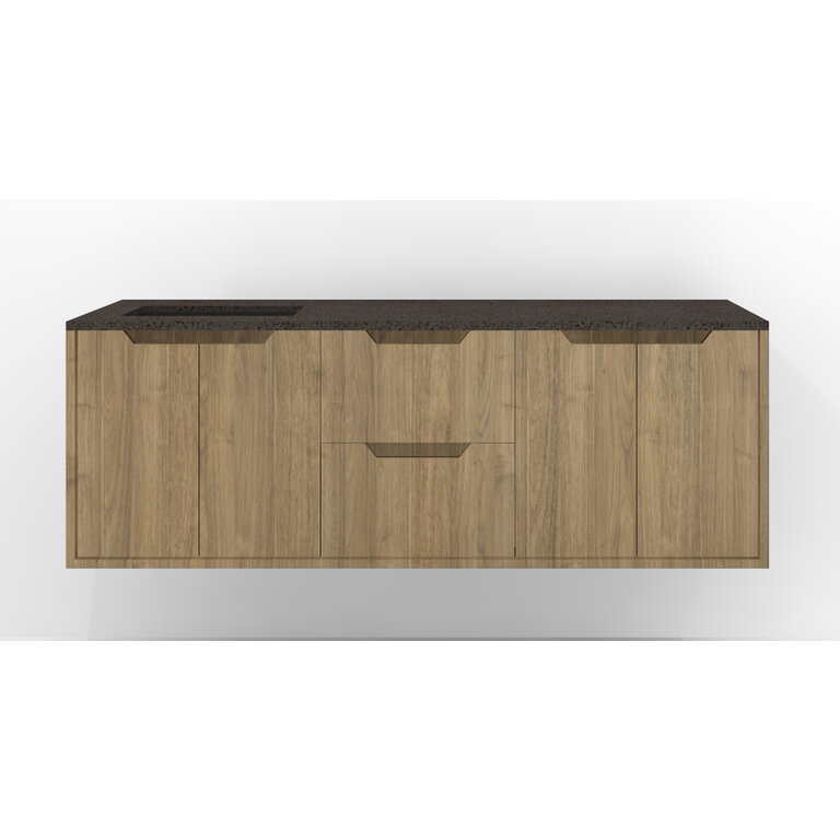 Vanity Wall-Mounted Luho Collection Lakewood Comptoir Black
