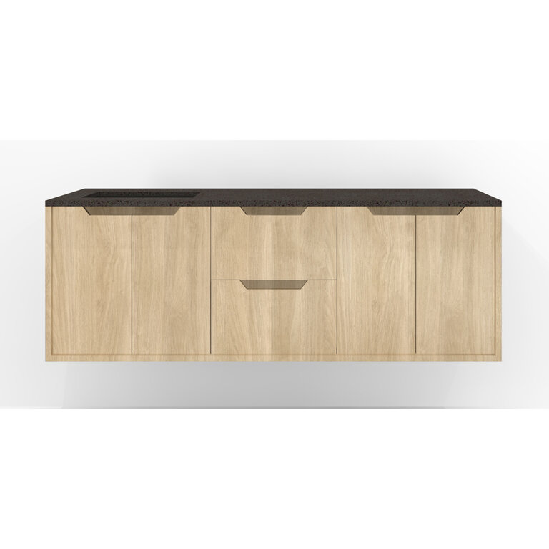 Vanity Wall-Mounted Luho Collection Lakewood Comptoir Black