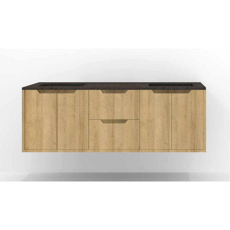 Vanity Wall-Mounted Luho Collection Lakewood Comptoir Black