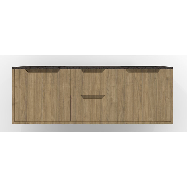 Vanity Wall-Mounted Luho Collection Lakewood Comptoir Black