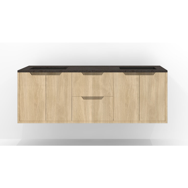 Vanity Wall-Mounted Luho Collection Lakewood Comptoir Black