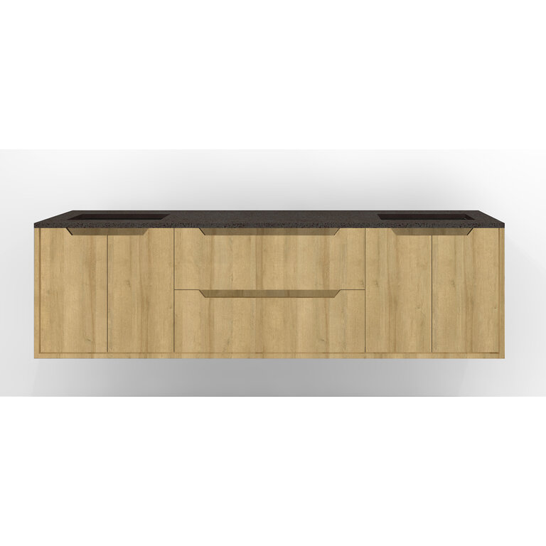 Vanity Wall-Mounted Luho Collection Lakewood Comptoir Black