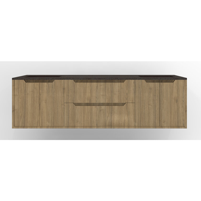 Vanity Wall-Mounted Luho Collection Lakewood Comptoir Black