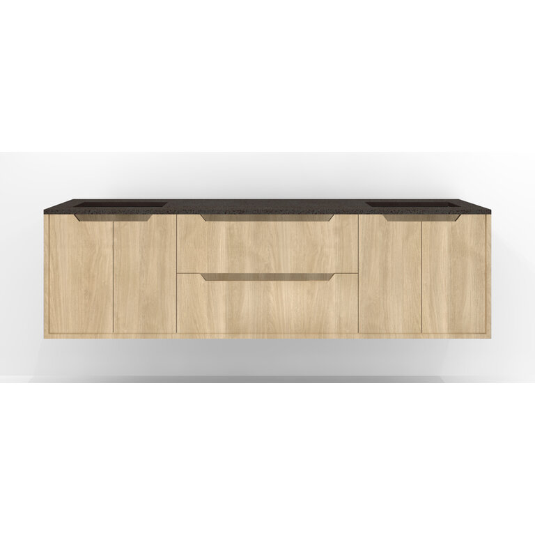 Vanity Wall-Mounted Luho Collection Lakewood Comptoir Black