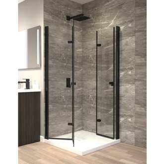 Shower set 36x36 Black Claudia