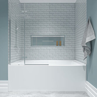 Bain en alcôve avec jupe Série Relax Nautika 60''x32''