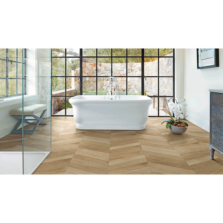 Porcelaine série Treverk Soul 4x21 Neutral Chevron (10pi2/boite)