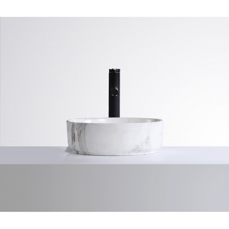 Vessel Sink en Porcelain Tile Calacatta 0817