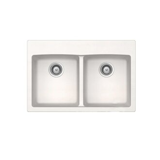 Évier en granite Double Sur Plan 31''x 20'' Bristol