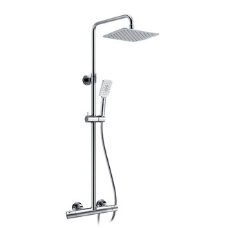 Thermostatic Shower Column Square Chrome Series Jacki 2 JB