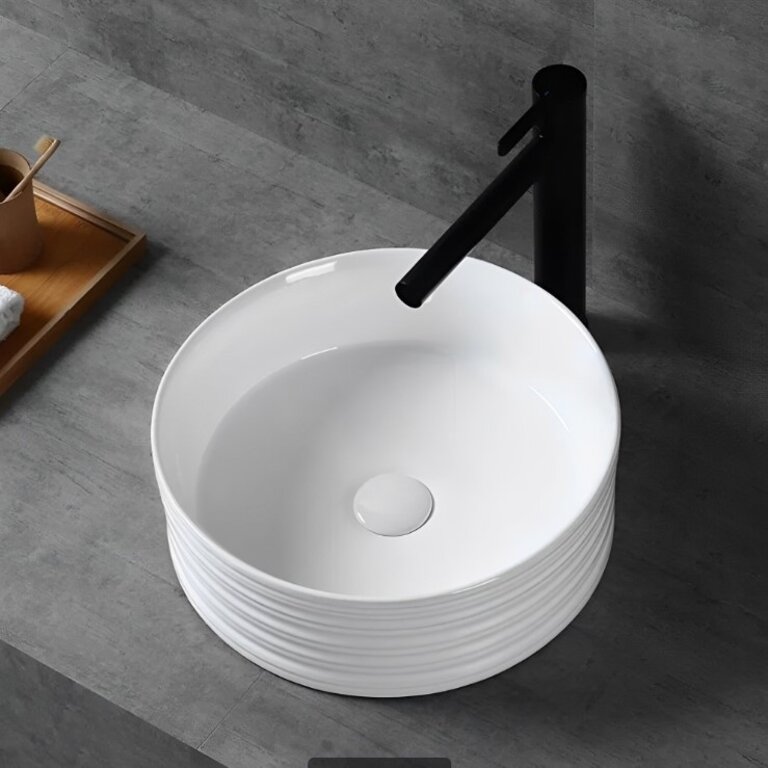 Vessel Sink en Porcelain Tile Series Soho White Matte