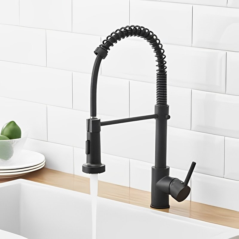 Matte Black Pull-Out Kitchen Faucet CDC 77124