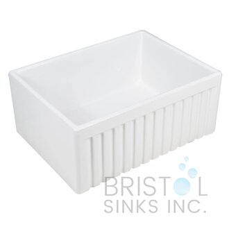 Kitchen Sink Single à tablier White lustré 24''x18'' Bristol BF-102