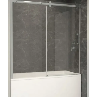 Écran de bain avec porte coulissante Chrome 60''x59'' 8mm CD-78090