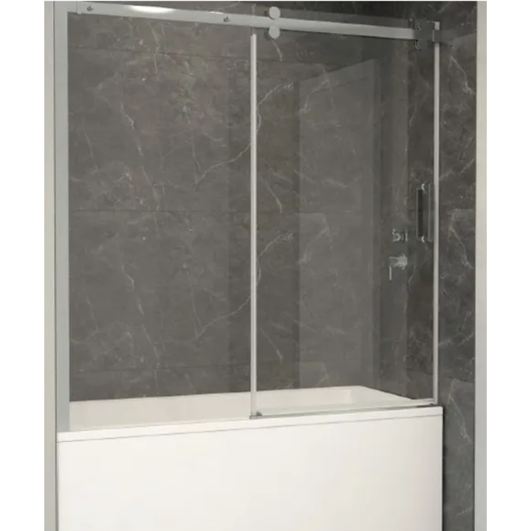 Écran de Bathtub avec porte coulissante Chrome 60''x59'' 8mm CD-78090