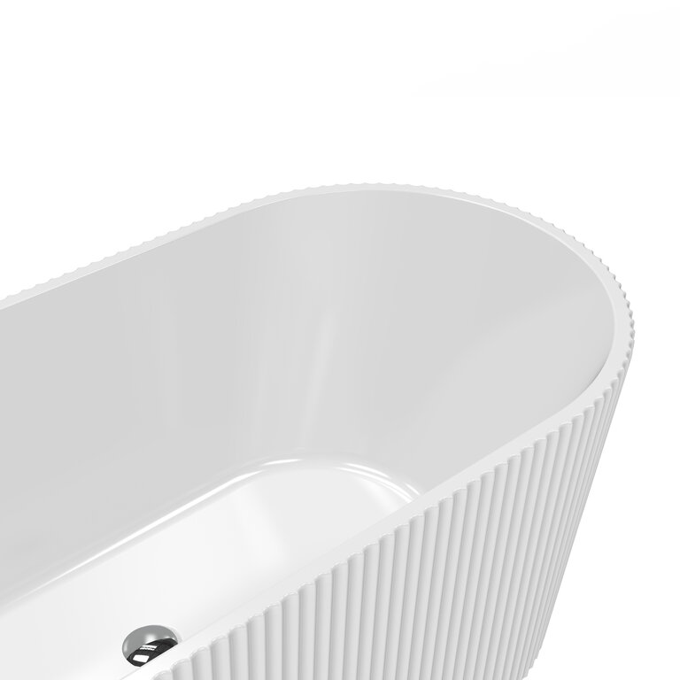 Artemis v-grooved freestanding bath