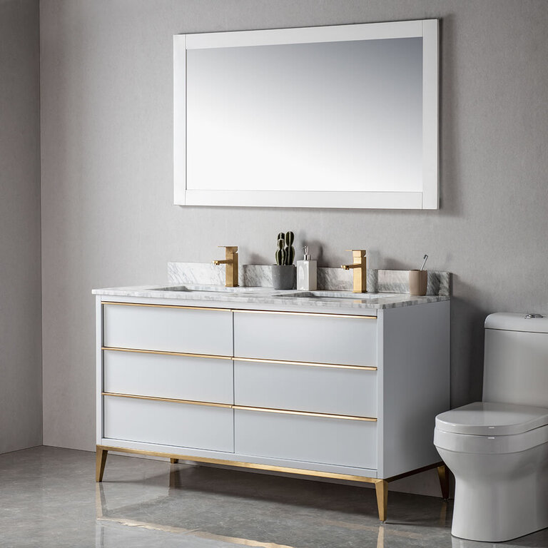 Vanité sur pied 60'' Collection Adélia Or