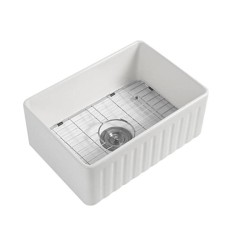 Single Apron Kitchen Sink White Vienna Series