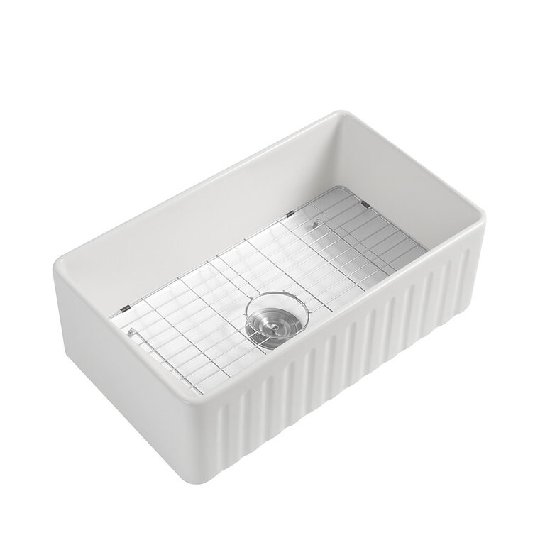 Single Apron Kitchen Sink White Vienna Series