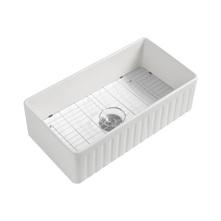 Single Apron Kitchen Sink White Vienna Series